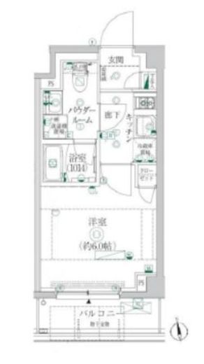 クレイシア横浜ヴェール　103号室　間取り