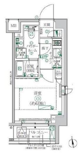 クレイシア横浜ヴェール　206号室　間取り
