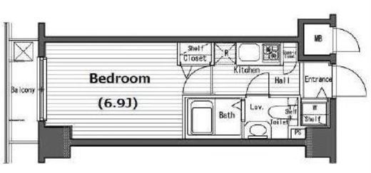 ガラ・シティ横浜西口　1005号室　間取り