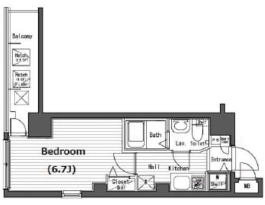 ガラ・シティ横浜西口　408号室　間取り