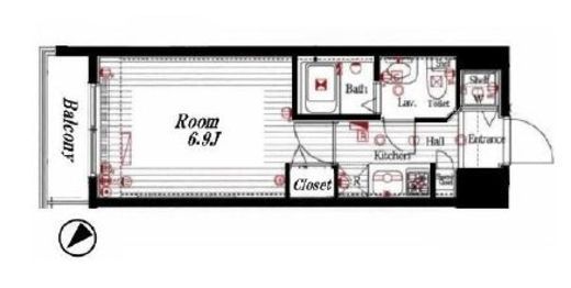 ガラ・シティ横浜西口　404号室　間取り
