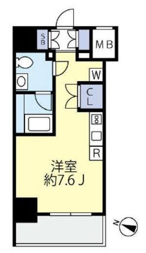 クラリッサ大通り公園　706号室　間取り