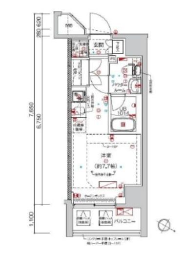 クラリッサ大通り公園　801号室　間取り