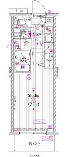 ガーラ・リバースクエア横濱南　415号室　間取り