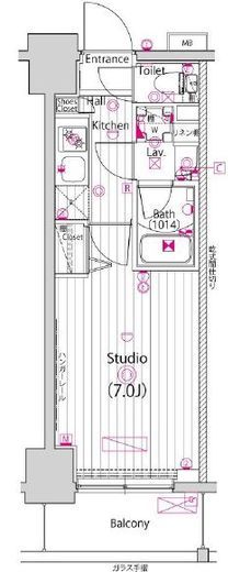 ガーラ・リバースクエア横濱南　703号室　間取り