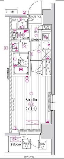 ガーラ・リバースクエア横濱南　906号室　間取り