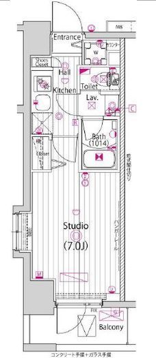 ガーラ・リバースクエア横濱南　1008号室　間取り