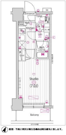 ガーラ・リバースクエア横濱南　411号室　間取り