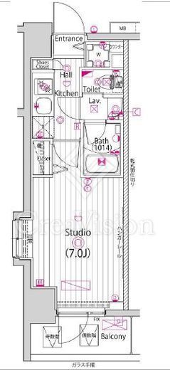 ガーラ・リバースクエア横濱南　408号室　間取り