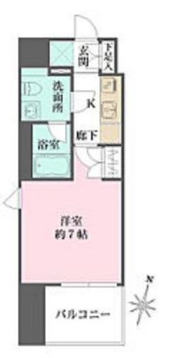 ベルフェリーク横濱山下町　801号室　間取り