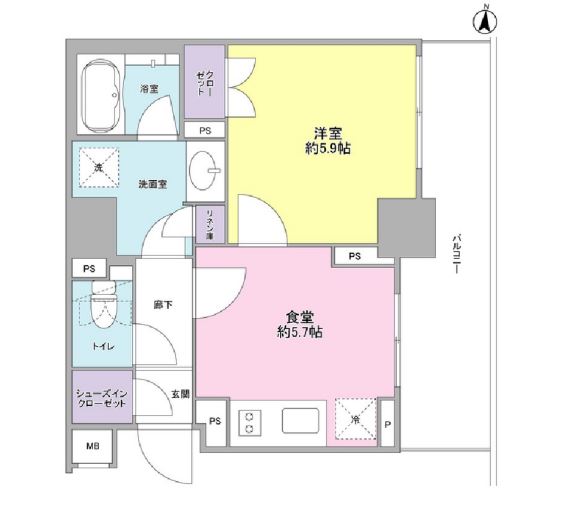 プラウドタワー亀戸　209号室　間取り