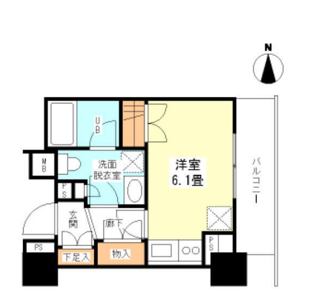 プラウドタワー亀戸　407号室　間取り