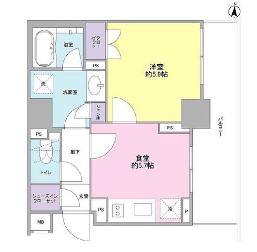 プラウドタワー亀戸　209号室　間取り