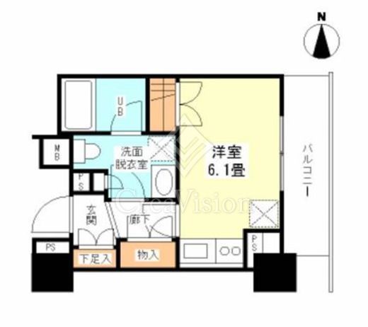 プラウドタワー亀戸　311号室　間取り