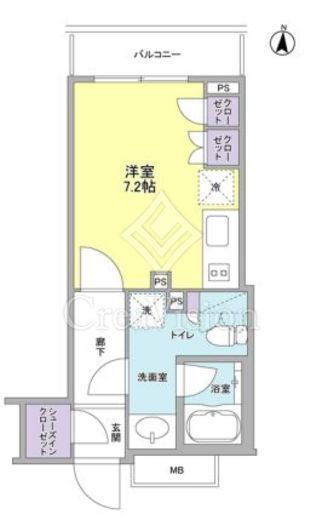 プラウドタワー亀戸　409号室　間取り