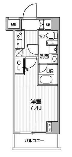 GENOVIA阪東橋skygarden (ジェノヴィア阪東橋スカイガーデン)　1110号室　間取り