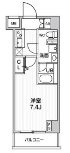 GENOVIA阪東橋skygarden (ジェノヴィア阪東橋スカイガーデン)　904号室　間取り