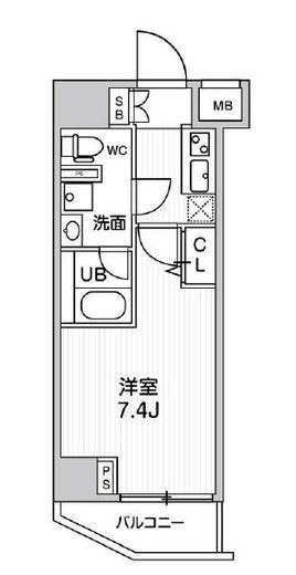 GENOVIA阪東橋skygarden (ジェノヴィア阪東橋スカイガーデン)　307号室　間取り
