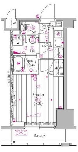 ガーラ・ステーション横濱関内　405号室　間取り