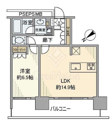 ブリリアグランデみなとみらいパークフロントタワー　703号室　間取り