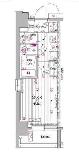 グランド・ガーラ桜木町駅前　1006号室　間取り