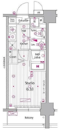 グランド・ガーラ桜木町駅前　314号室　間取り