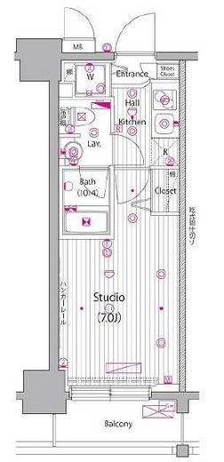 グランド・ガーラ桜木町駅前　704号室　間取り
