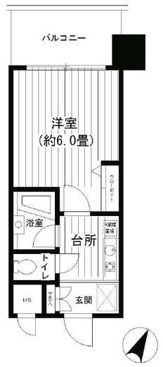 ヴィラコート横浜　209号室　間取り