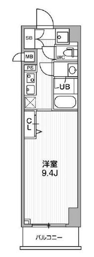 ALTERNA横濱阪東橋 (オルタナ横濱阪東橋)　1104号室　間取り