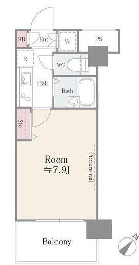アルテーヌ新横浜　1003号室　間取り