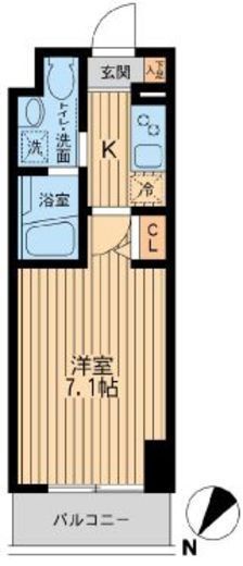 HF関内レジデンス　407号室　間取り