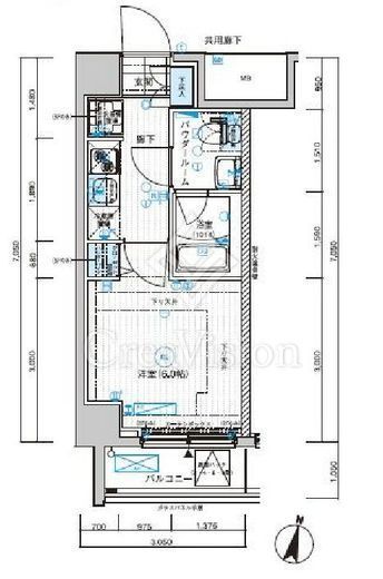 メインステージ横浜東口　304号室　間取り