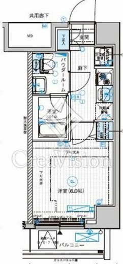 メインステージ横浜東口　605号室　間取り
