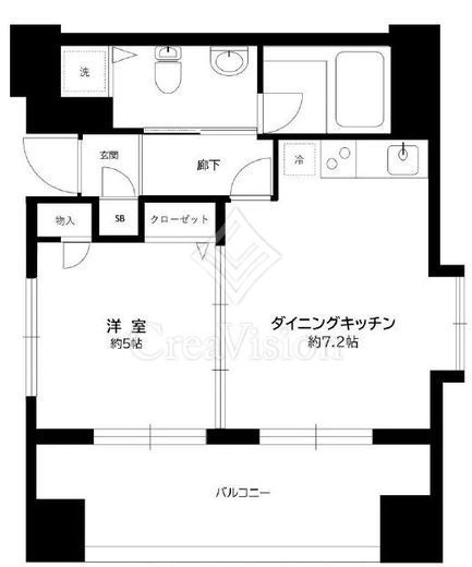 グリフィン横浜・日本大通り　803号室　間取り