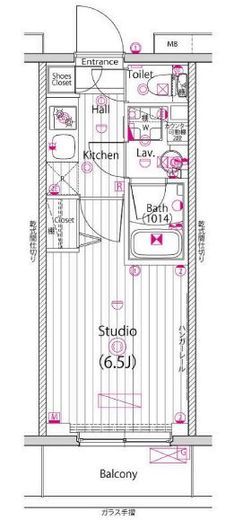 グランド・ガーラ横浜　502号室　間取り