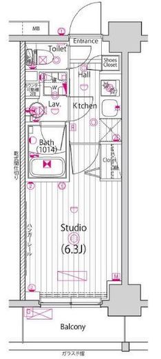 グランド・ガーラ横浜　503号室　間取り