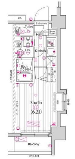 グランド・ガーラ横浜　508号室　間取り