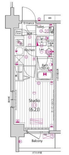 グランド・ガーラ横浜　609号室　間取り