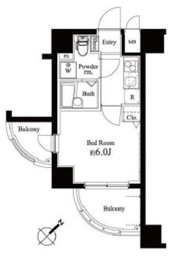 ハーモニーレジデンス横浜　401号室　間取り