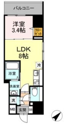 ベイサイドヒルズ関内　701号室　間取り