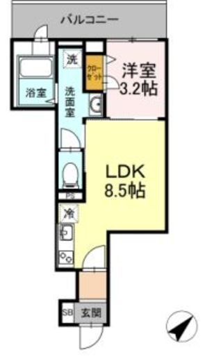 ベイサイドヒルズ関内　302号室　間取り