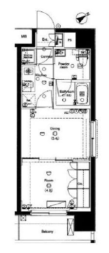 ラグジュアリーアパートメント横浜黄金町　606号室　間取り