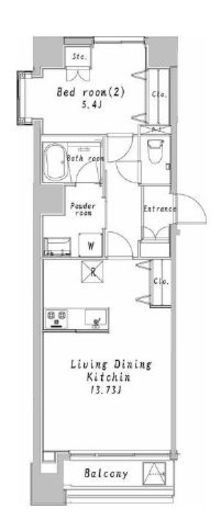 EKTAR Ⅰ(エクターワン)　602号室　間取り