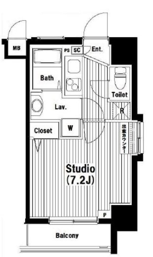 グランド・ガーラ新横浜South　1101号室　間取り