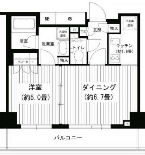 PORTO PARTIRE YOKOHAMA　601号室　間取り