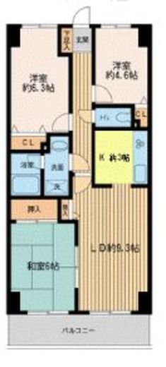 ガーデンシティ金沢文庫　208号室　間取り