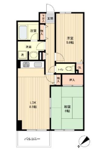 ガーデンシティ金沢文庫　306号室　間取り
