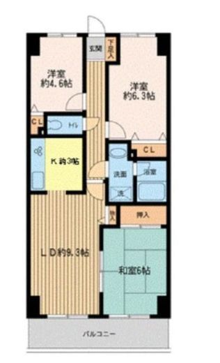 ガーデンシティ金沢文庫　412号室　間取り