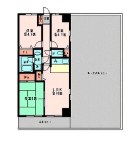 ガーデンシティ金沢文庫　719号室　間取り