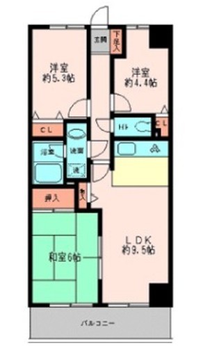 ガーデンシティ金沢文庫　220号室　間取り